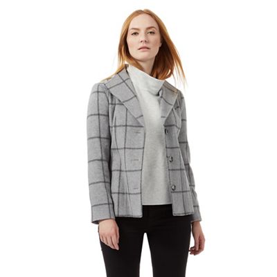 J by Jasper Conran Grey checked print belted coat